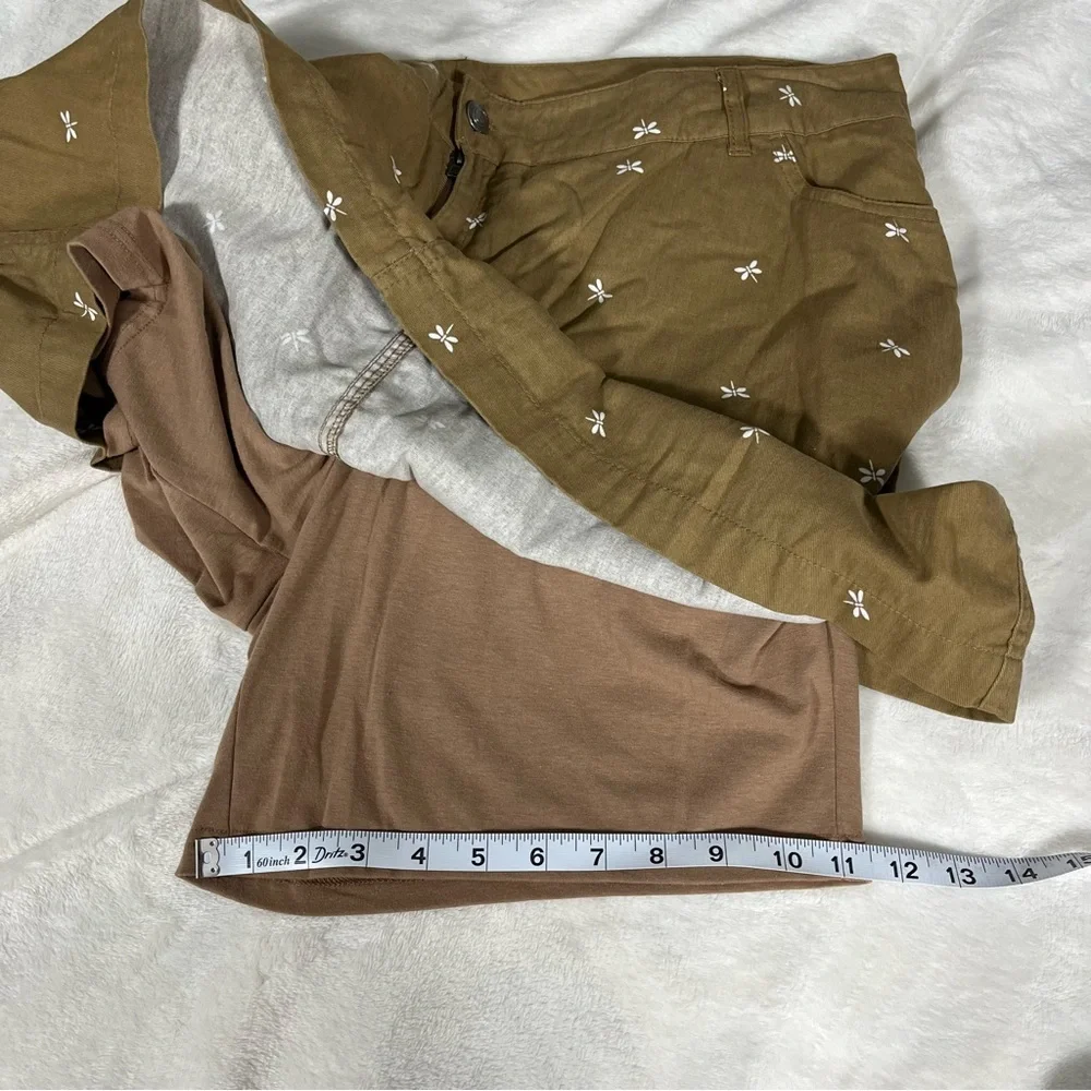 Woman Within Tan Skort with Dragonfly Pattern Women’s Plus Size 18W